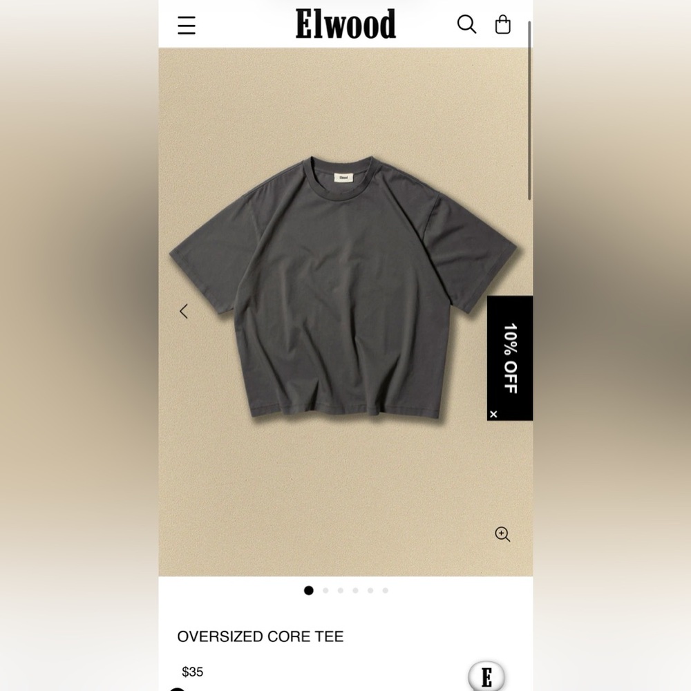 NWT ELWOOD OVERSIZED CORE TEE- Size Large